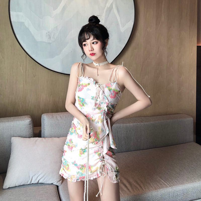 Rochie scurta dama casual cu model floral