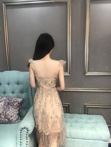 Rochie lunga de dama eleganta cu paiete