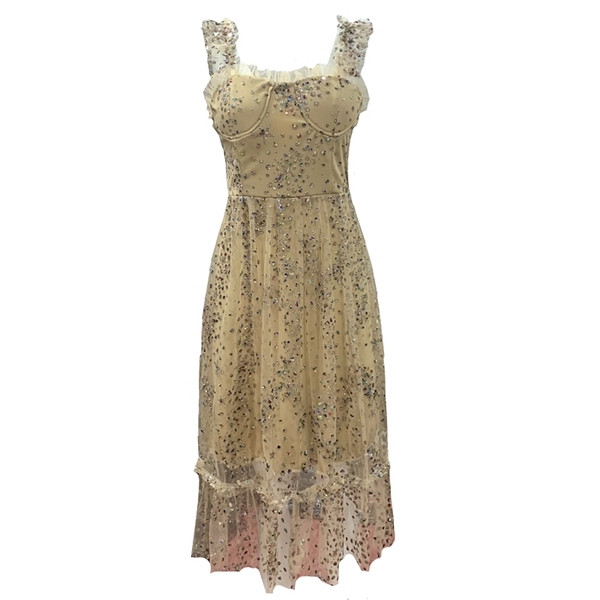 Rochie lunga de dama eleganta cu paiete