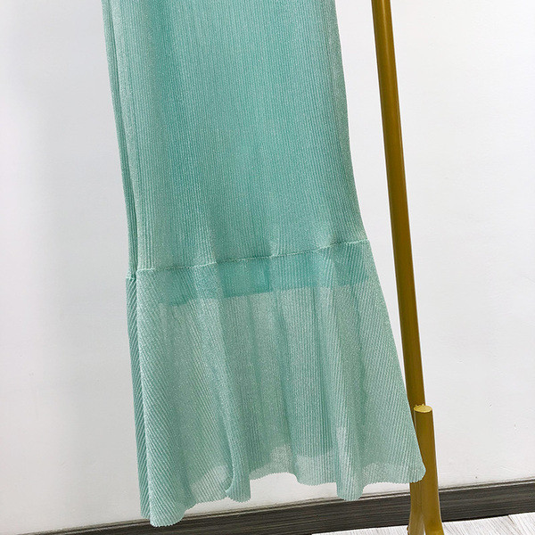 Rochie lunga de dama cu bretele subtiri