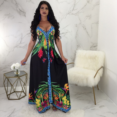 Rochie lunga de dama cu bretele subtiri in trei culori