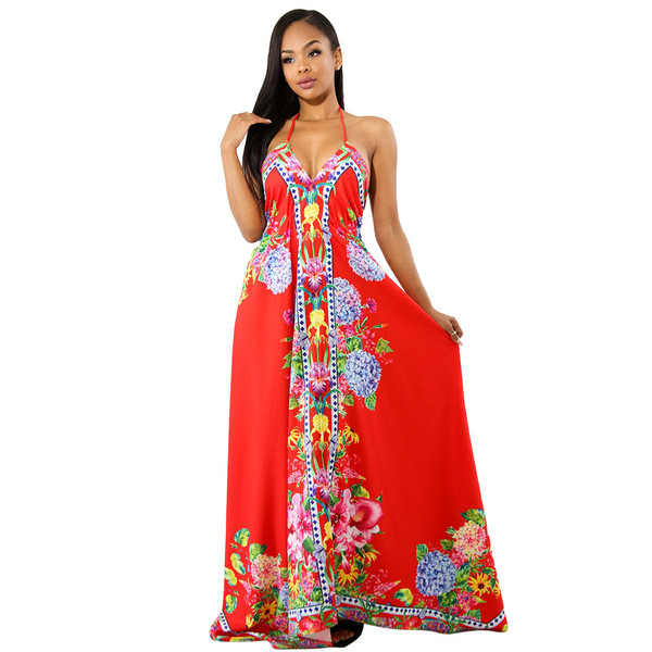 Rochie lunga de dama cu bretele subtiri in trei culori