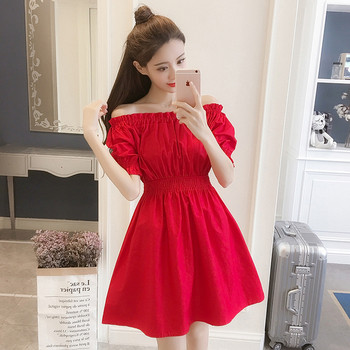 Rochie moderna de dama cu talie elastica in mai multe culori