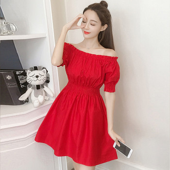 Rochie moderna de dama cu talie elastica in mai multe culori