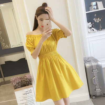 Rochie moderna de dama cu talie elastica in mai multe culori