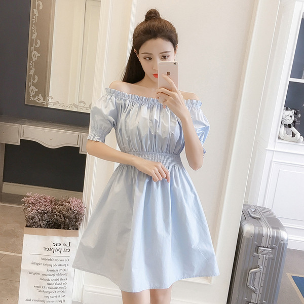 Rochie moderna de dama cu talie elastica in mai multe culori