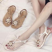 Sandale de dama moderne cu o floare in doua culori