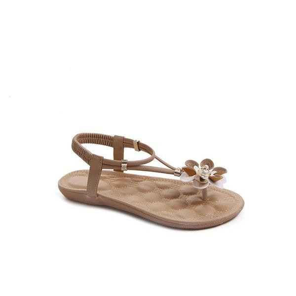 Sandale de dama moderne cu o floare in doua culori