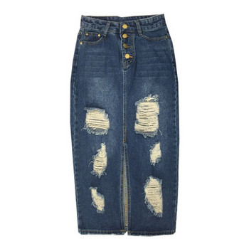 Fusta de dama moderna in doua culori - cu talie inalta