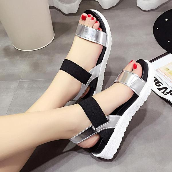 Sandale de dama cu talpa inalta in patru culori