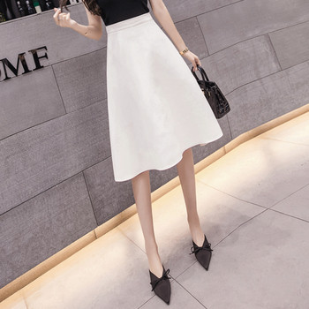 Fusta de dama moderna in doua culori - model croiat