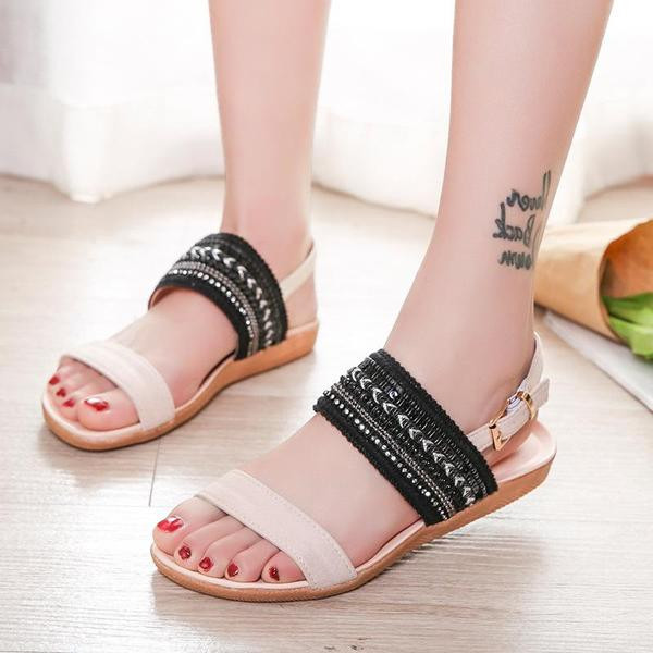 Sandale de dama cu catarama in patru culori