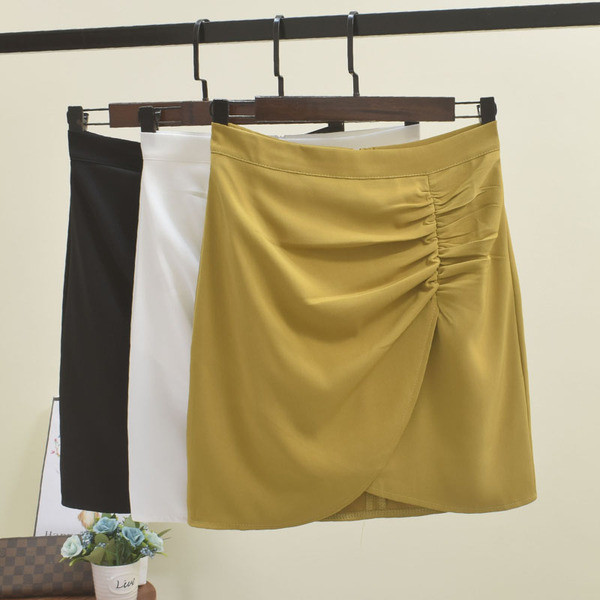 Fusta de dama in trei culori cu talie inalta