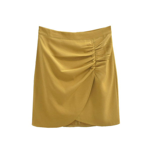 Fusta de dama in trei culori cu talie inalta