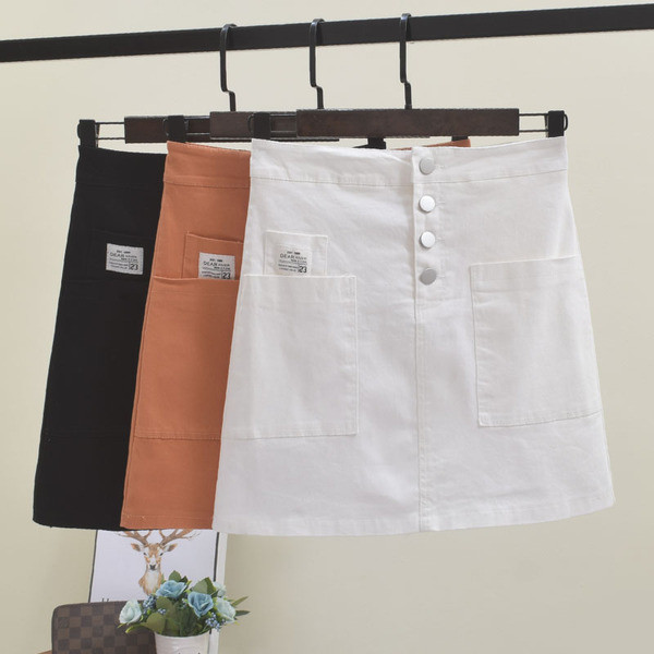 Fusta casual dama cu buzunare in mai multe culori