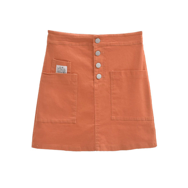 Fusta casual dama cu buzunare in mai multe culori