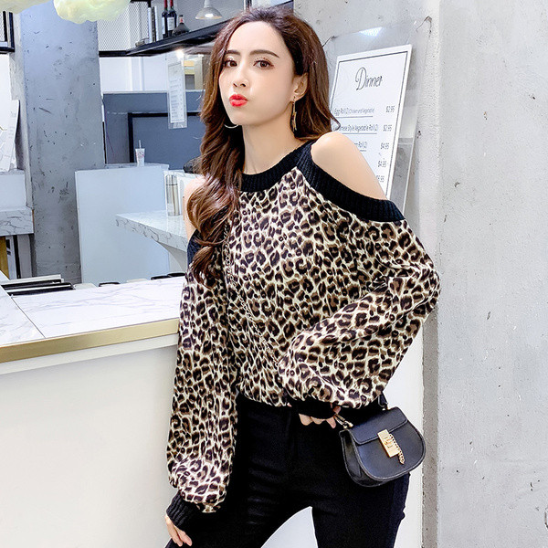 Bluza de dama actuala in trei culori cu animal print