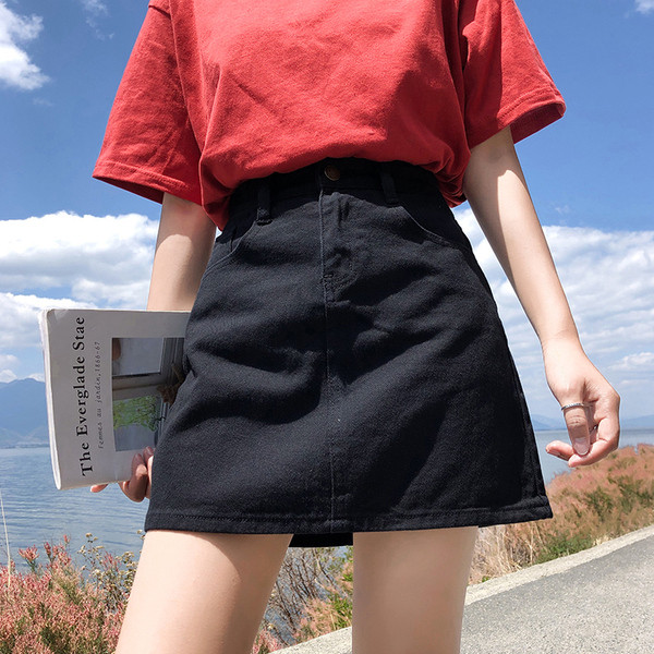 Fusta casual dama in doua culori cu buzunare