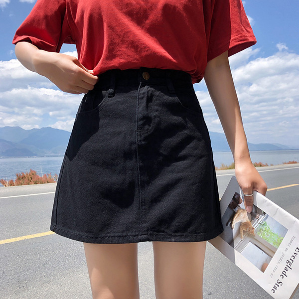 Fusta casual dama in doua culori cu buzunare