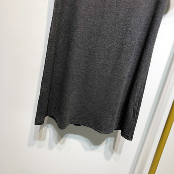 Rochie casual cu decolteu oval si maneci scurte - model uni