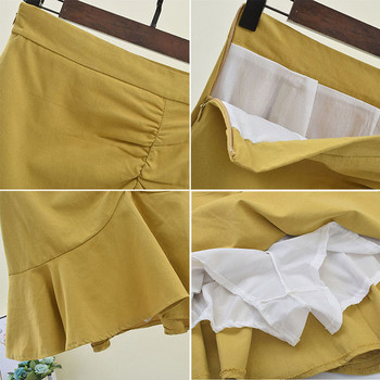 Дамска ежедневна пола в черен,бял и бежов цвят 