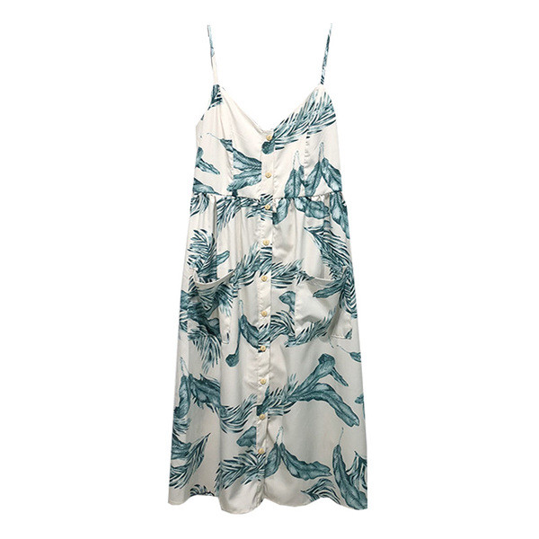 Rochie cu decolteu in V si bretele subtiri