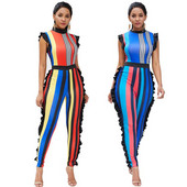 Salopeta de dama in dungi cu decolteu O in doua culori