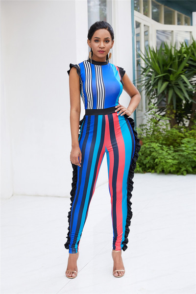 Salopeta de dama in dungi cu decolteu O in doua culori