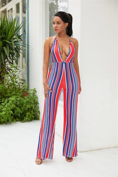 Salopeta de dama cu decolteu in V in doua culori