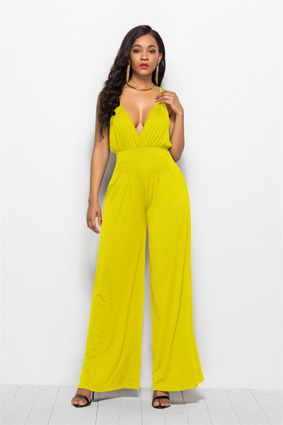 Salopetă lungă de damă modernă cu bretele subțiri