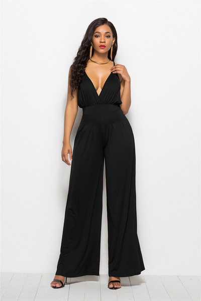 Salopetă lungă de damă modernă cu bretele subțiri