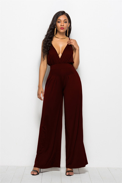 Salopetă lungă de damă modernă cu bretele subțiri