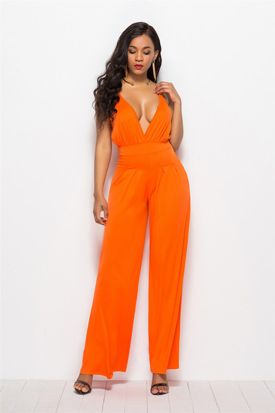 Salopetă lungă de damă modernă cu bretele subțiri