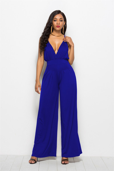 Salopetă lungă de damă modernă cu bretele subțiri