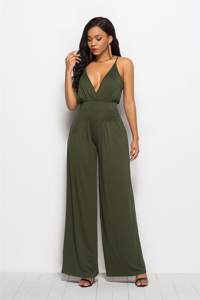 Salopetă lungă de damă modernă cu bretele subțiri