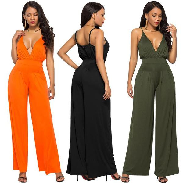 Salopetă lungă de damă modernă cu bretele subțiri