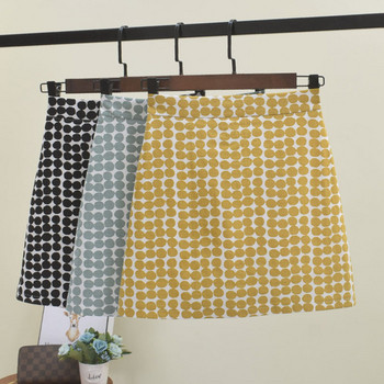 Fusta de dama cu buline cu talie inalta in mai multe culori