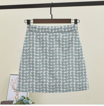 Fusta de dama cu buline cu talie inalta in mai multe culori