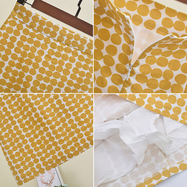 Fusta de dama cu buline cu talie inalta in mai multe culori