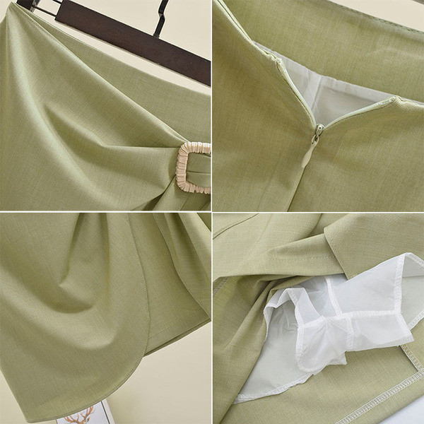 Fusta dama cu element metalic in mai multe culori