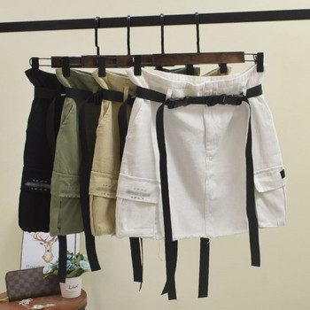 Fusta dama sport-casual cu curea in mai multe culori