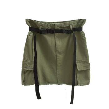 Fusta dama sport-casual cu curea in mai multe culori