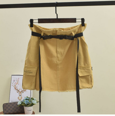 Fusta dama sport-casual cu curea in mai multe culori