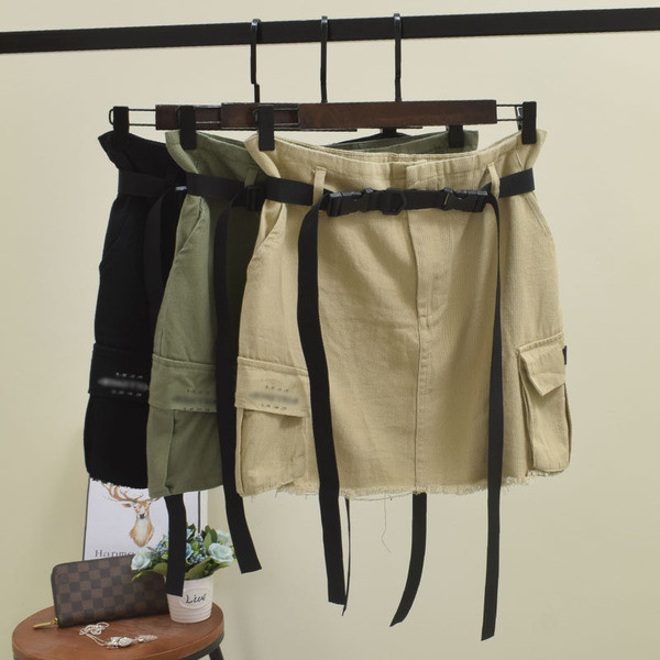 Fusta dama sport-casual cu curea in mai multe culori