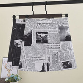 Fusta de dama eleganta cu aplicatie colorata si talie inalta