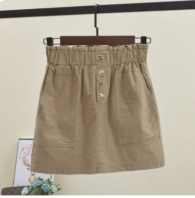 Fusta casual dama cu talie elastica in mai multe culori