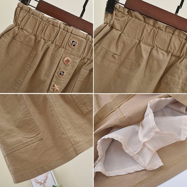 Fusta casual dama cu talie elastica in mai multe culori