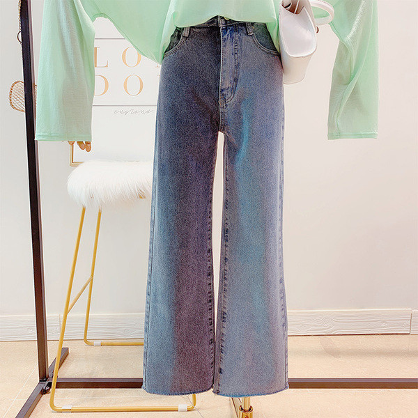 Blugi de dama model lat si talie inalta