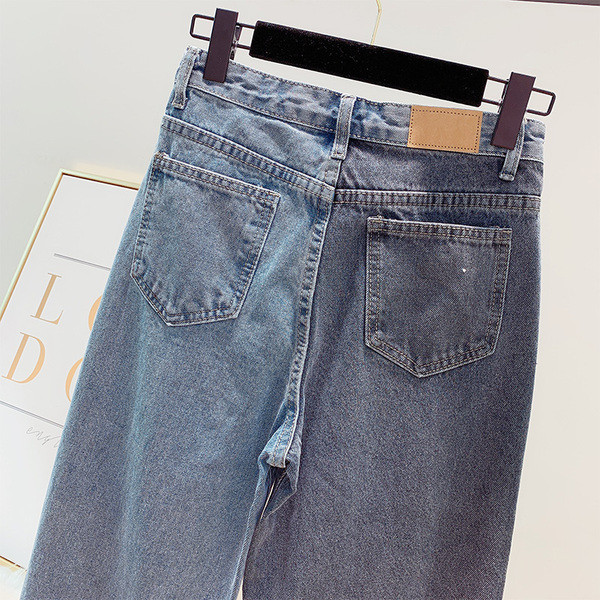 Blugi de dama model lat si talie inalta