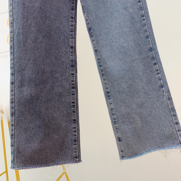 Blugi de dama model lat si talie inalta